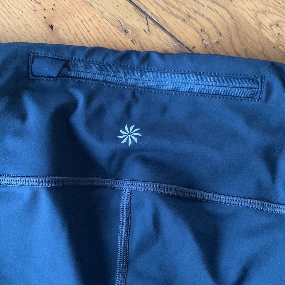Athleta Velocity Colorblock Capri Tights w/ Stash Pockets Women’s Ankle Size M - Picture 11 of 12